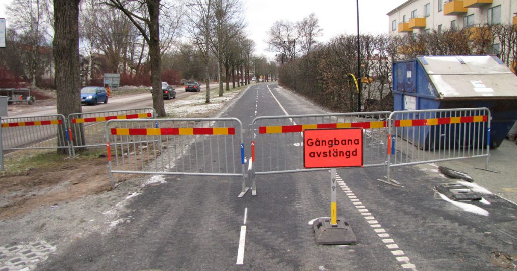 Bara gångbanan avstängd Bara gångbanan avstängd