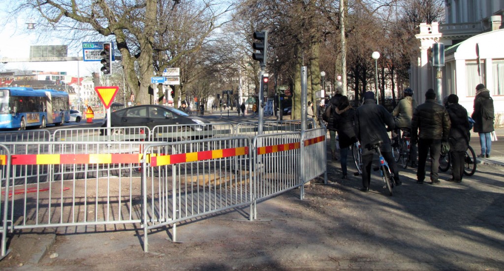 Cykelavspärrningen den 12 mars