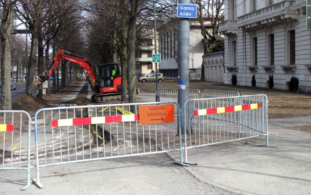 Gående hänvisas vid cykelbana