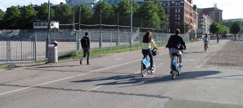 Bike and pedestrian speed measuring at Heden