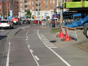 Cykelbana/överfart vid Korsvägen