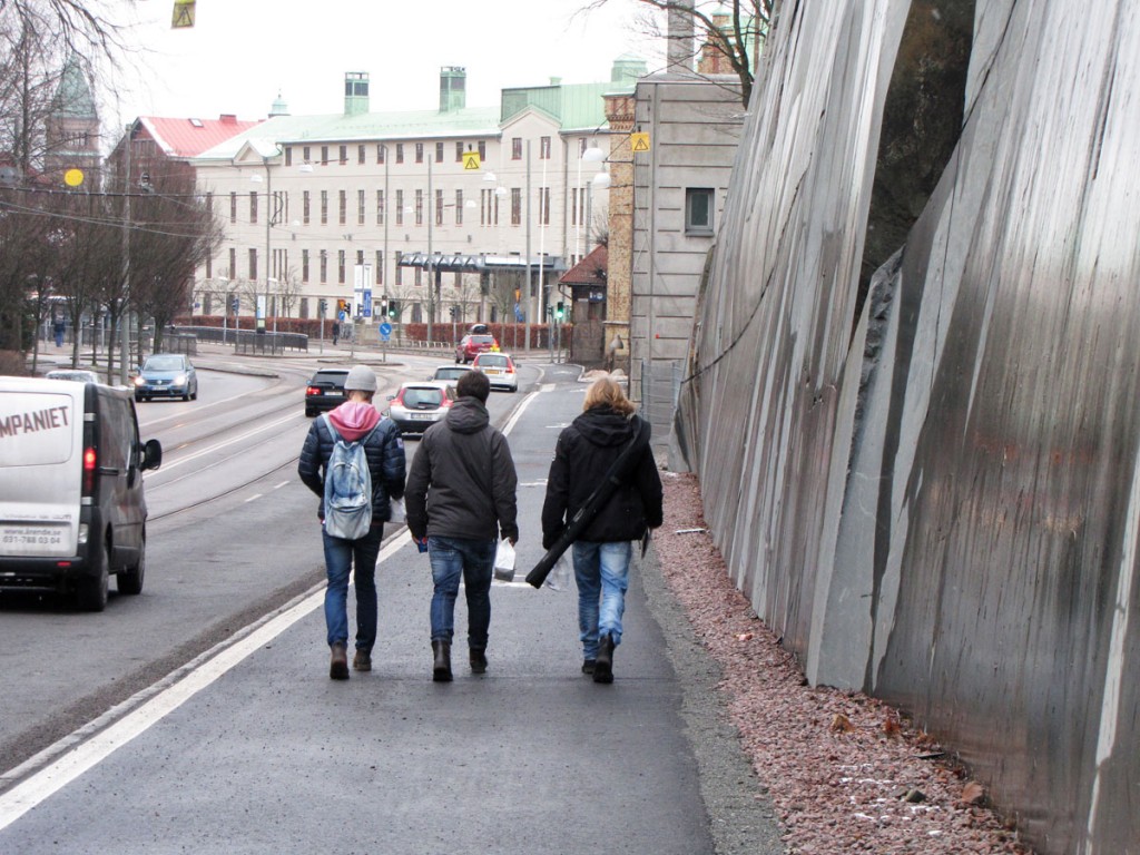 Nya cykelbanan leder mot Vasa f.d. sjukhus