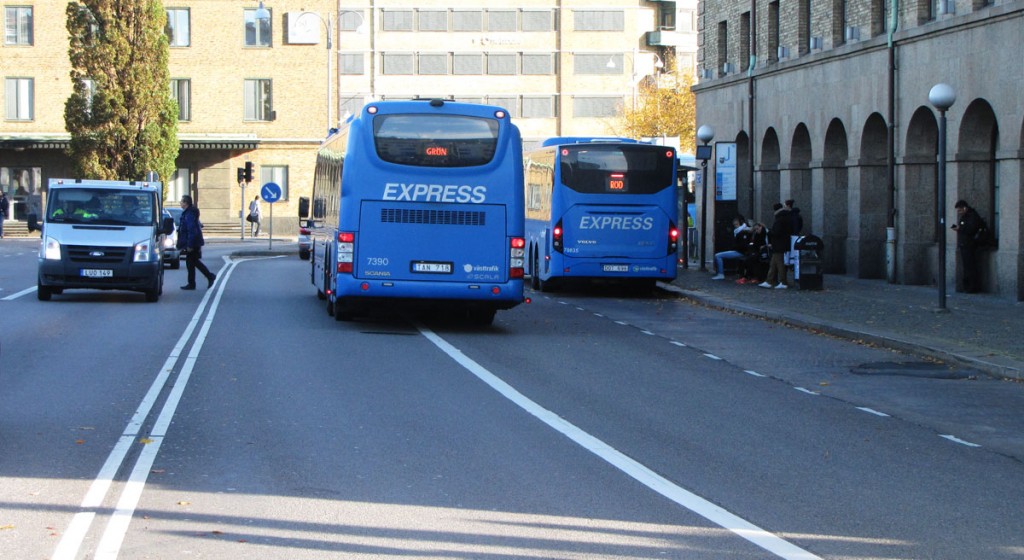 Bussars filval vid Burggrevegatan