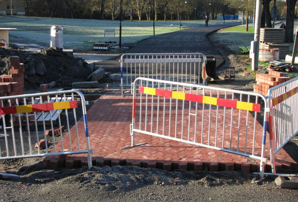 Delsjövägen: Första cykelöverfarten byggs