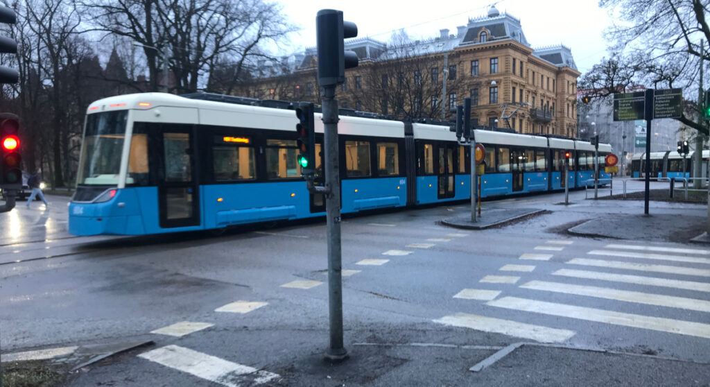 Signalerna lät en annan spårvagn köra före